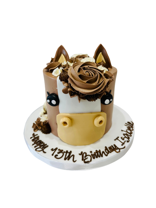 Horse Face Molded Cream Cake