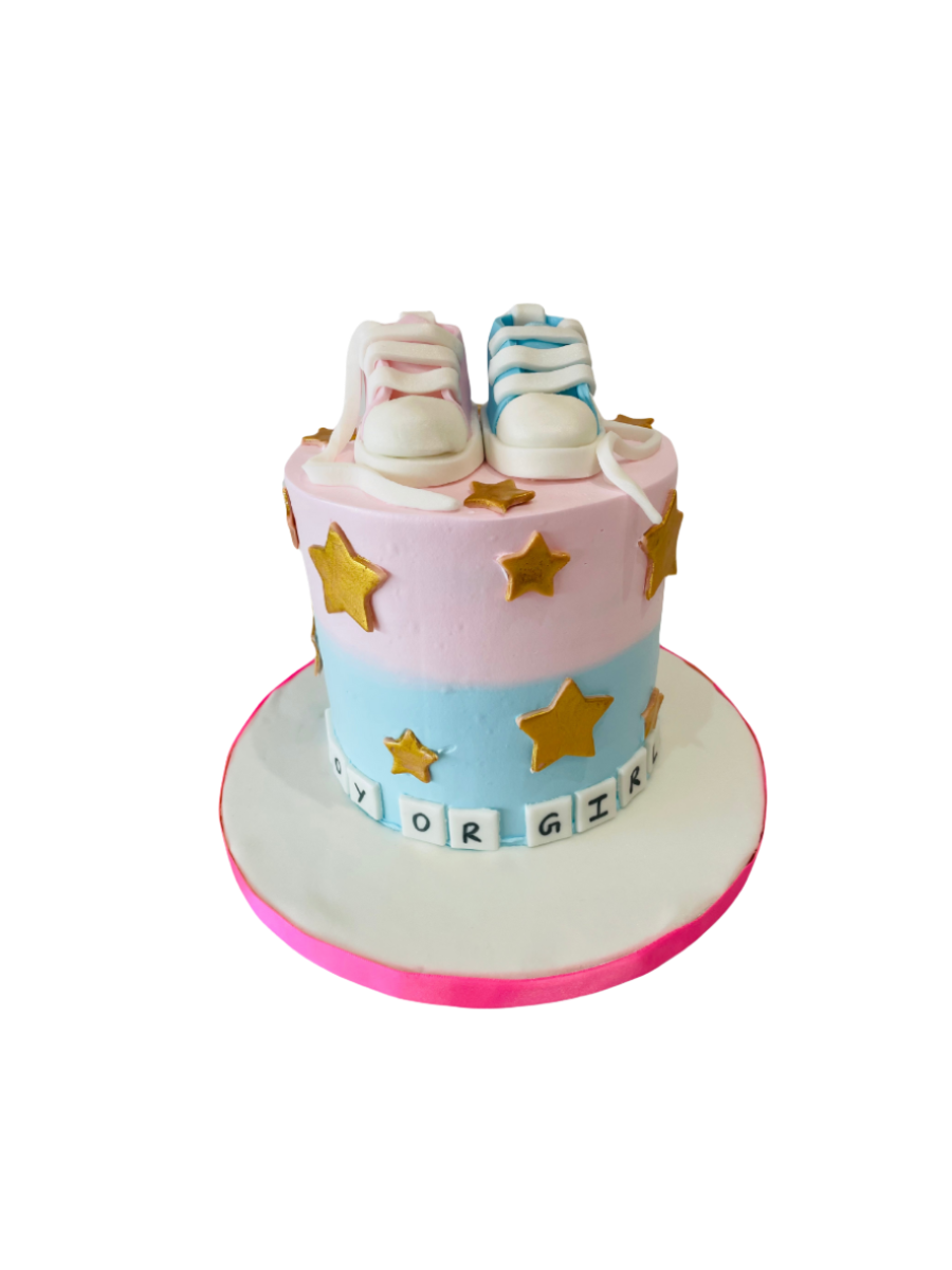 Baby Shower Shoes Cream Cake