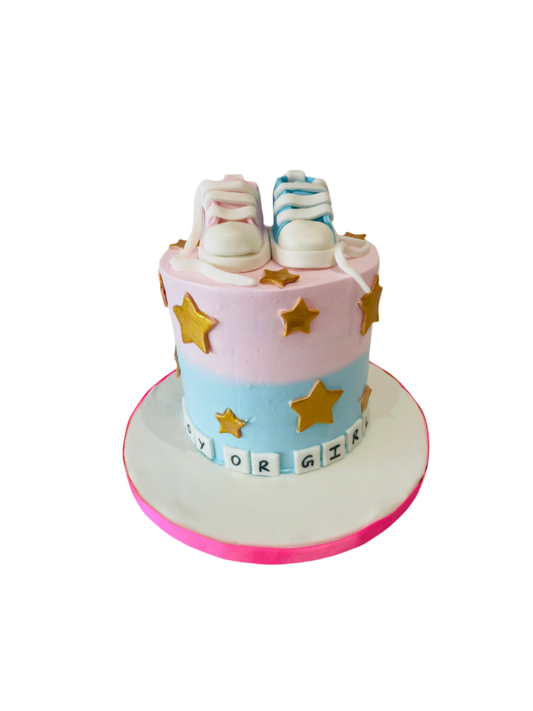 Baby Shower Shoes Cream Cake