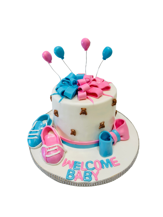 Gender Neutral Booty Baby Shower Cake