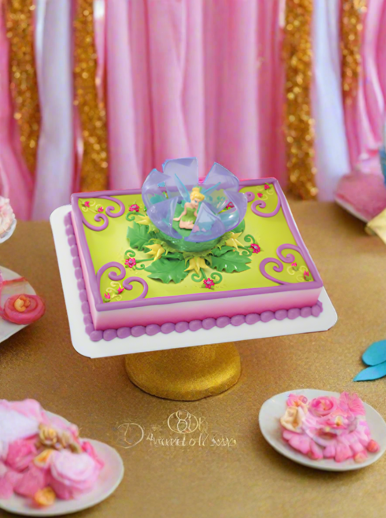 Tinker Bell In Flower Cake