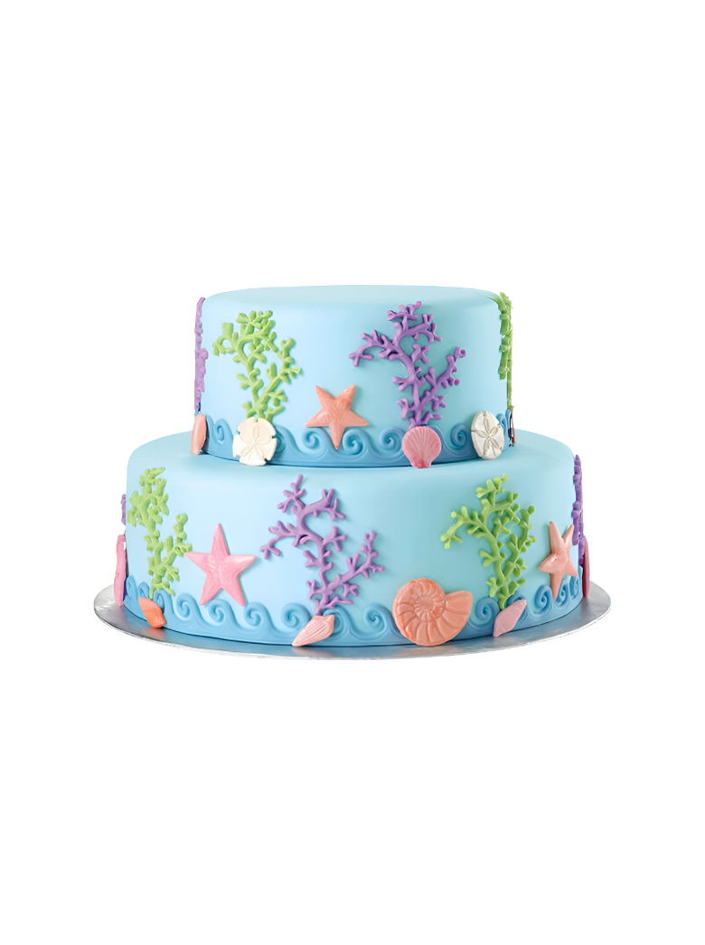 Sea Life All Around Tiered Cake