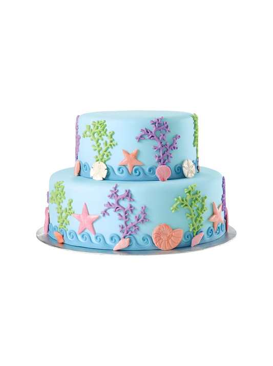 Sea Life All Around Tiered Cake
