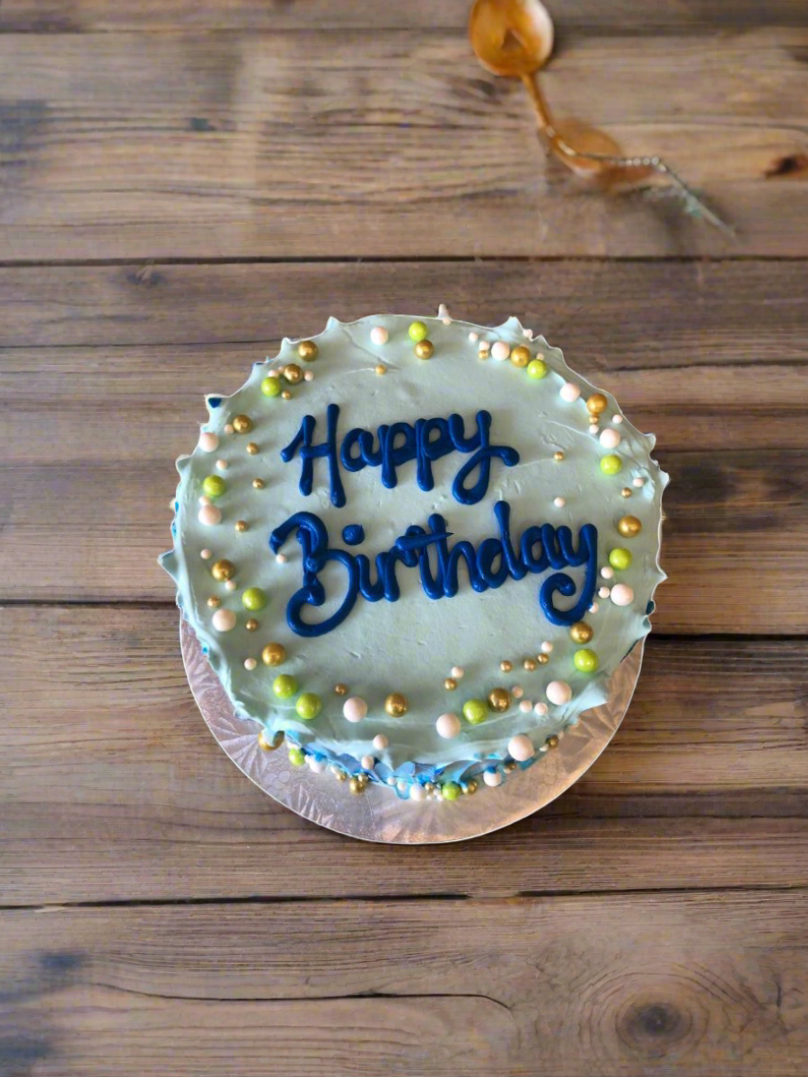 Aqua Beaded Cake