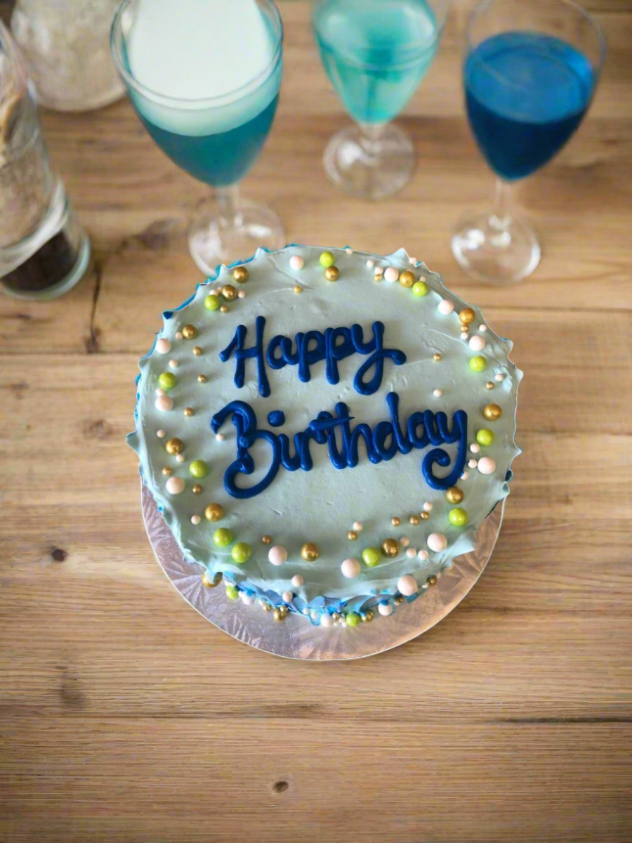 Aqua Beaded Cake