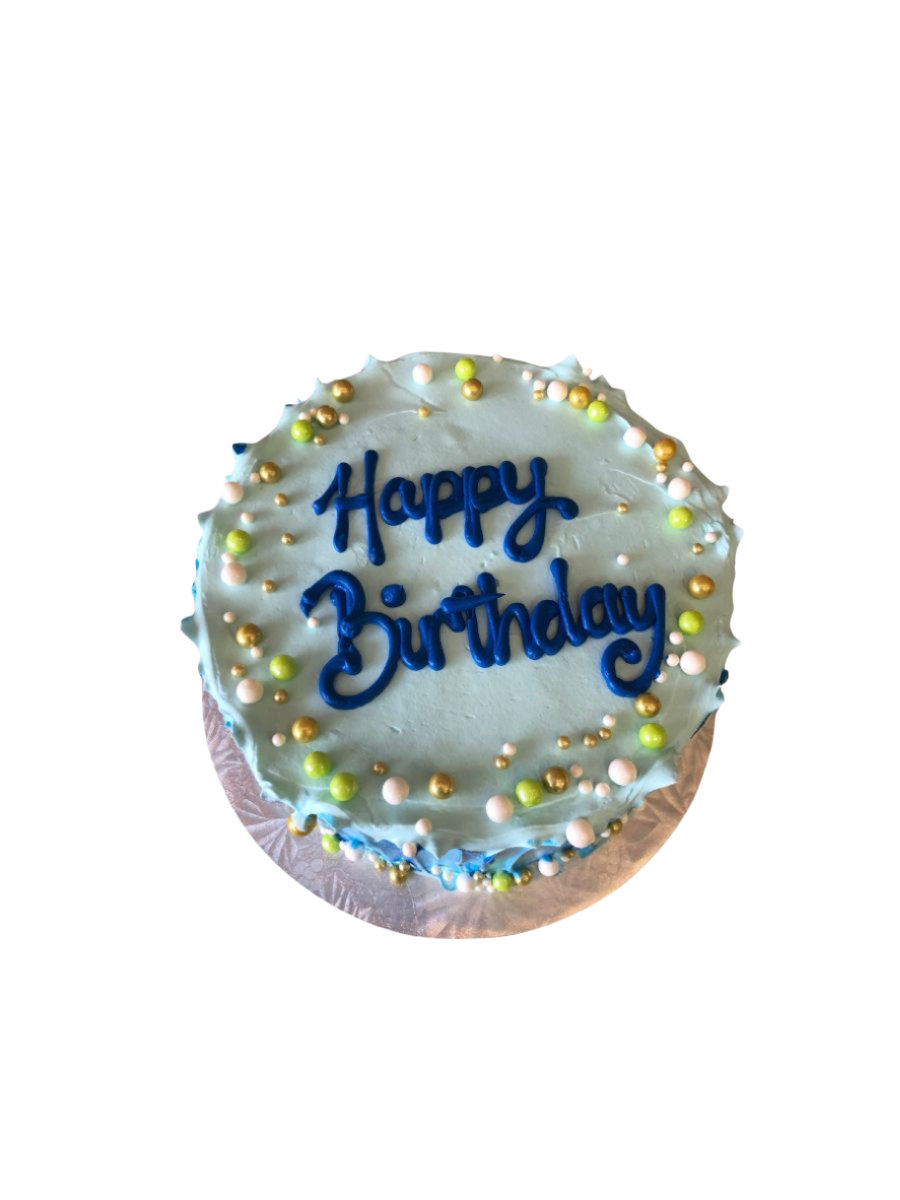 Aqua Beaded Cake