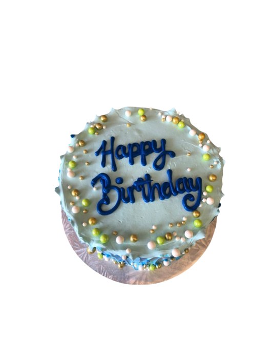 Aqua Beaded Cake