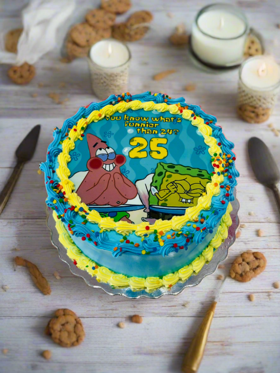 Spongebob 25 Photo Cake