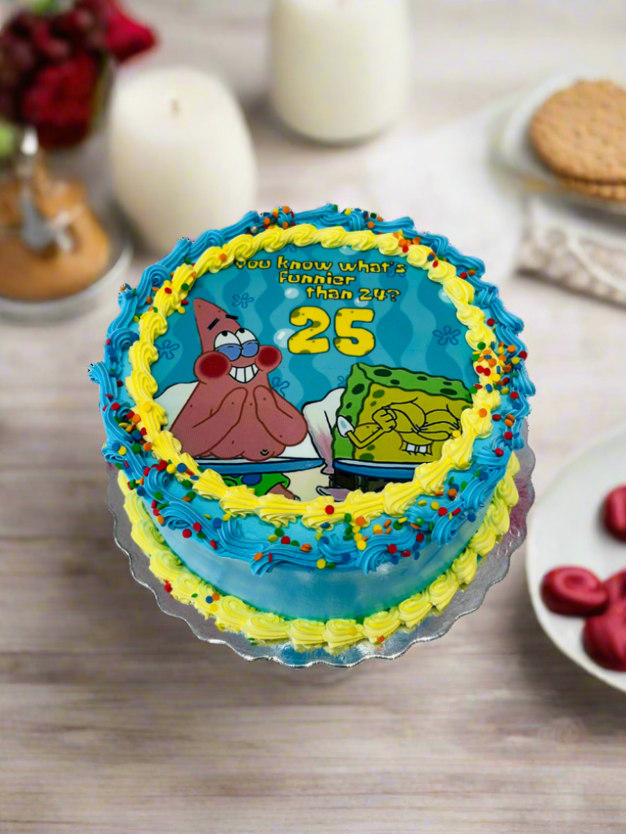 Spongebob 25 Photo Cake