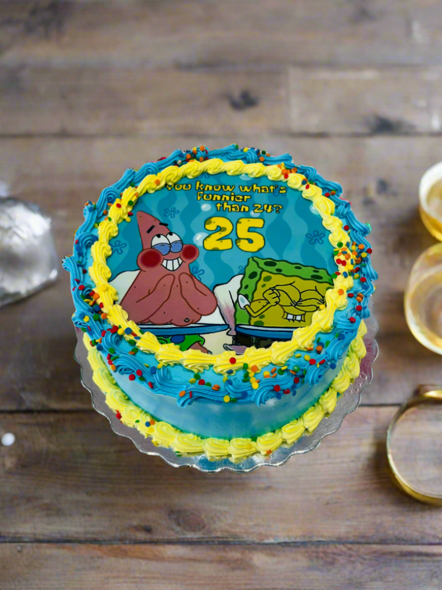 Spongebob 25 Photo Cake
