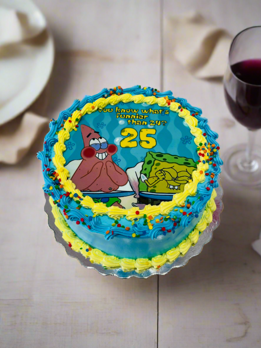 Spongebob 25 Photo Cake
