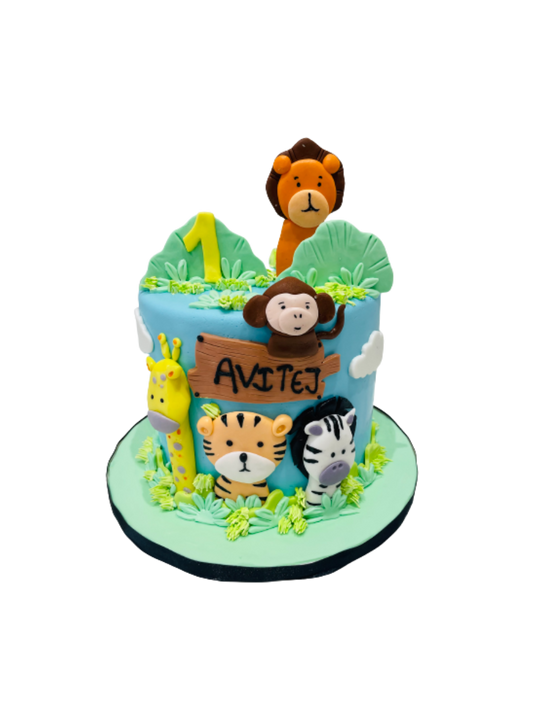Avitej Jungle Fondant Cake
