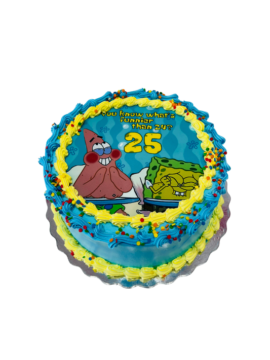Spongebob 25 Photo Cake