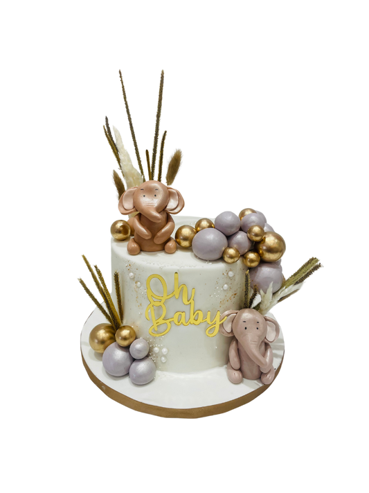 Oh Baby Elephant Fondant Cake