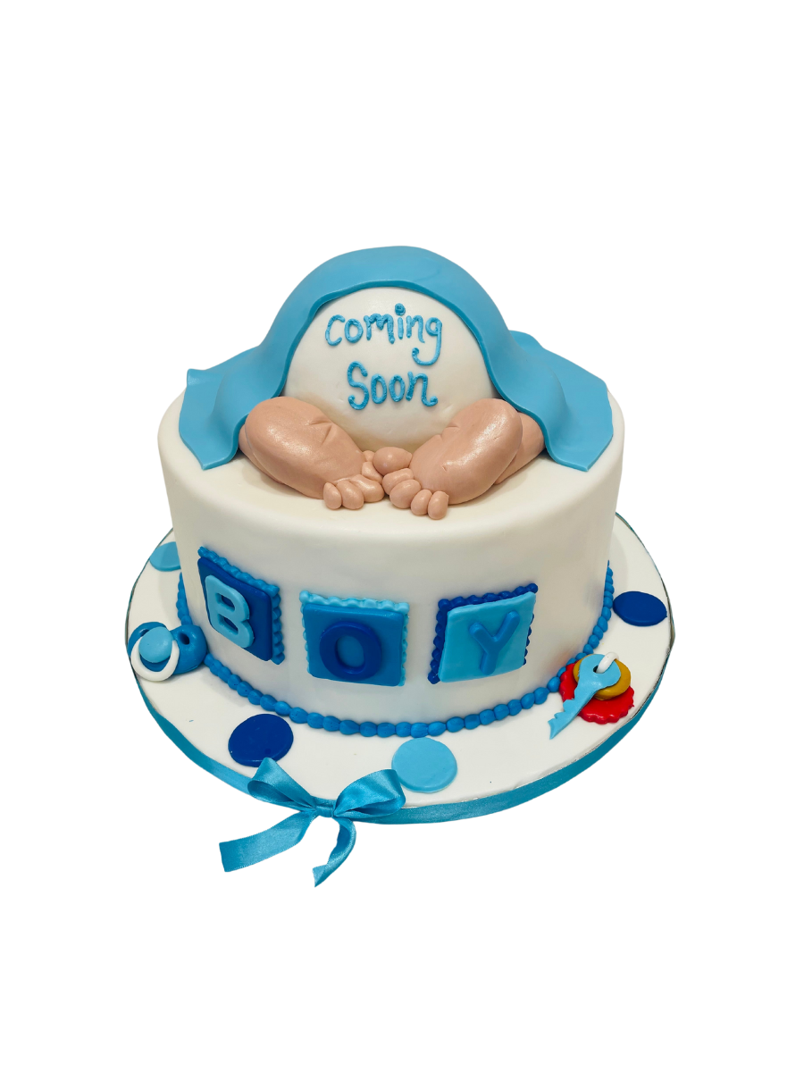 Crawling Baby Shower Fondant Cake