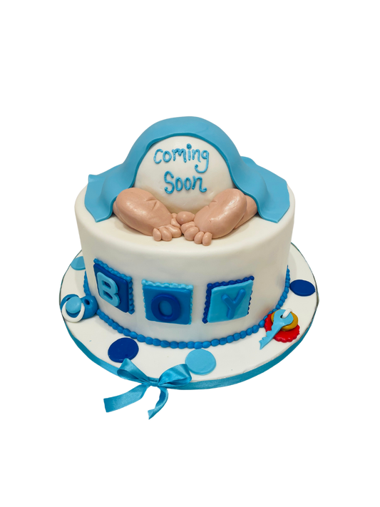 Crawling Baby Shower Fondant Cake