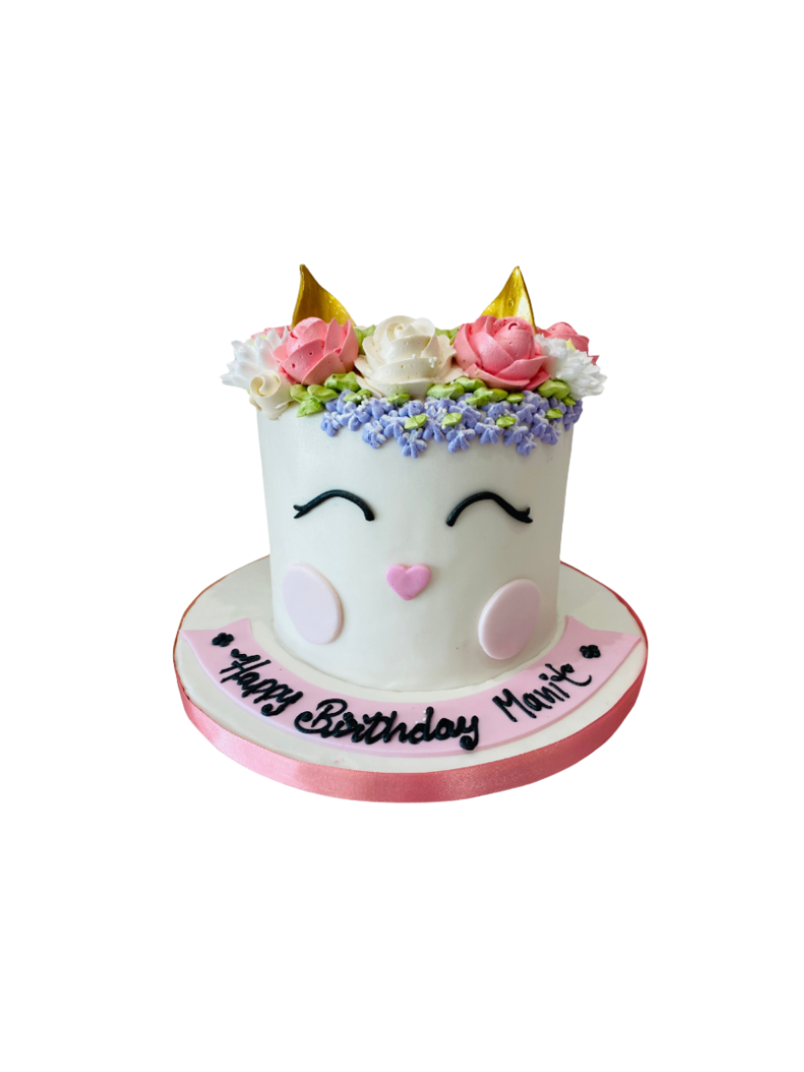 Pink Unicorn Fondant Cake