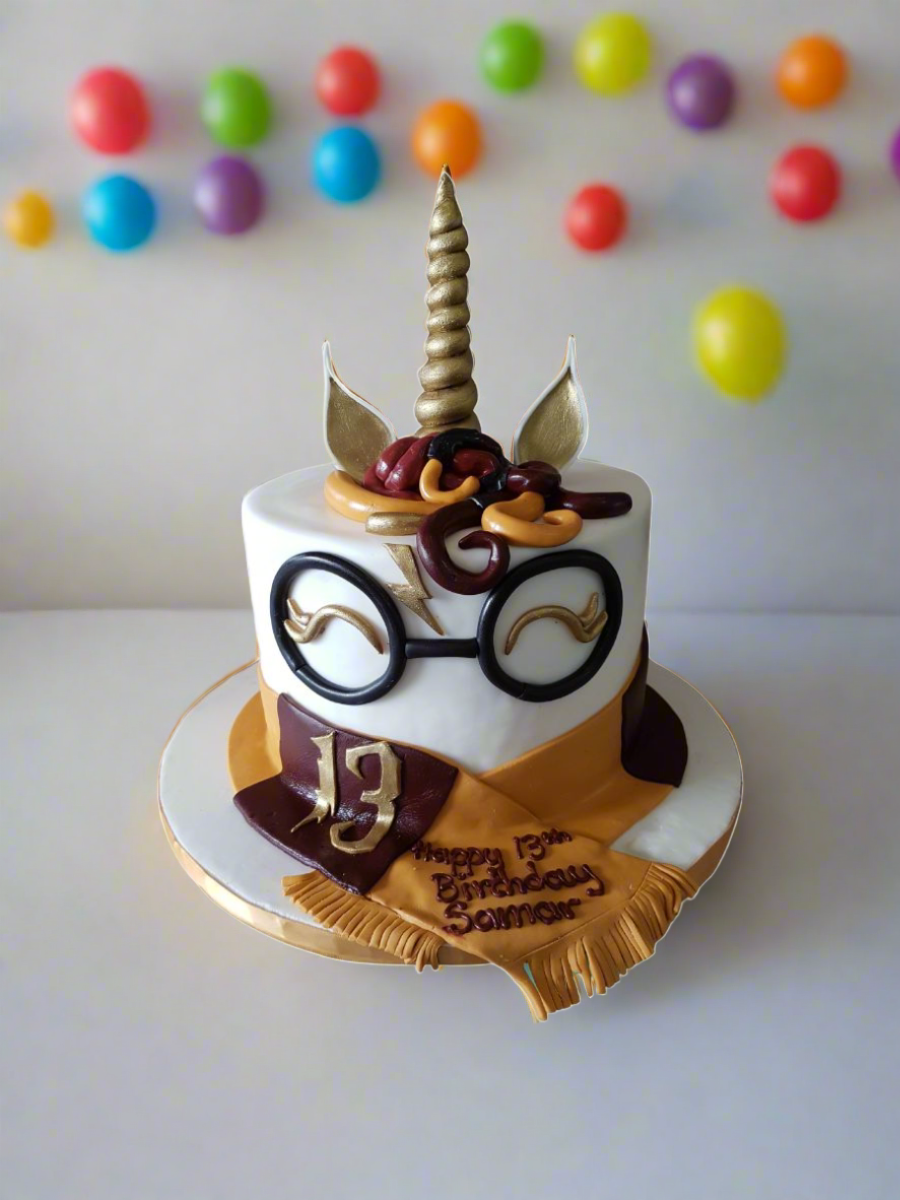 Harry Potter Unicorn Fondant Cake