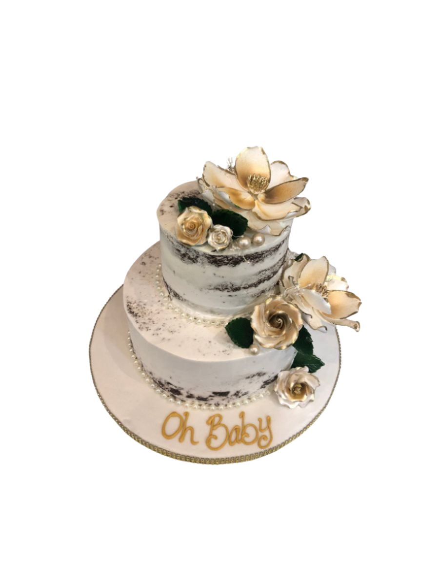 Oh Baby Naked Flower Cake