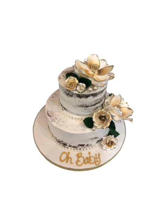 Oh Baby Naked Flower Cake