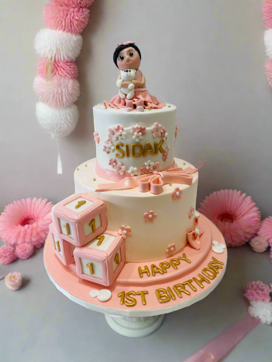 Sidak 1st Birthday Fondant Cake
