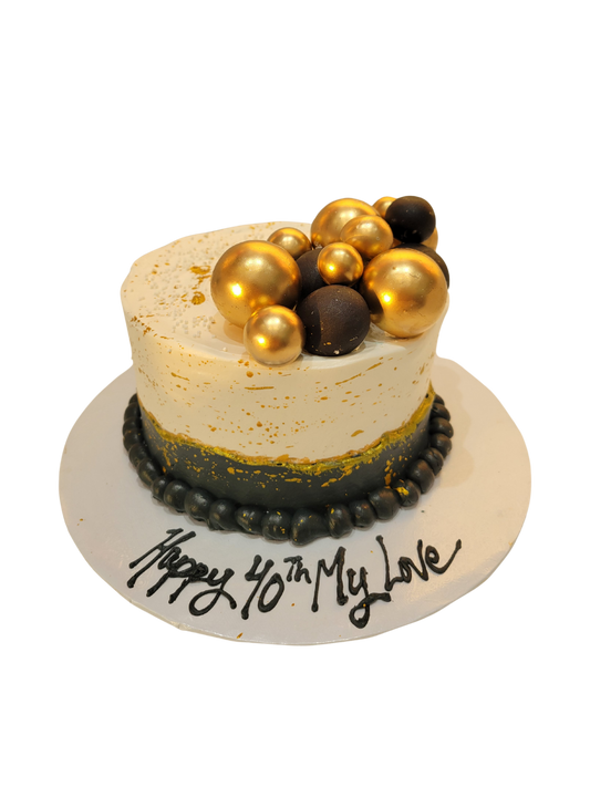 Stacey Black And Gold Cake