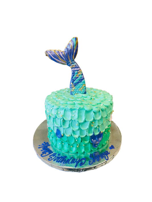 Shreya Teal Mermaid Cake