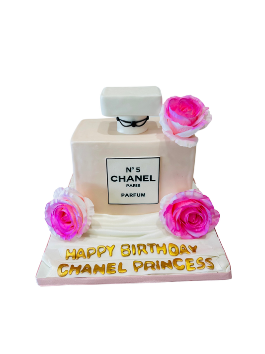 Chanel Perfume Molded Fondant Cake