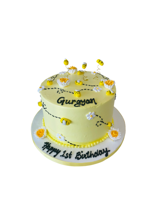 Bee Cream Birthday Cake