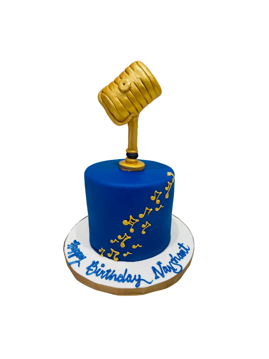 Navshant Mic Theme Fondant Cake