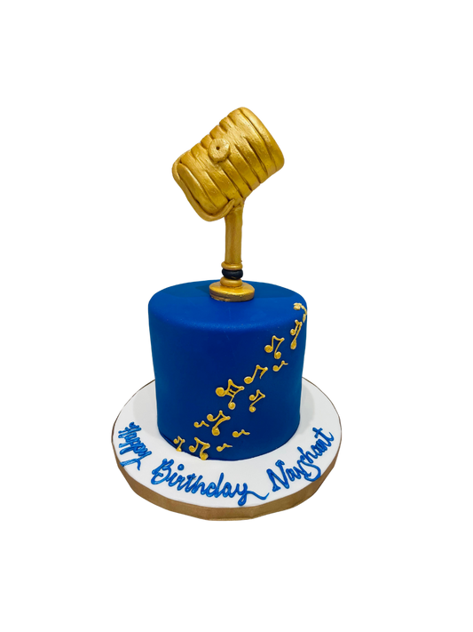 Navshant Mic Theme Fondant Cake
