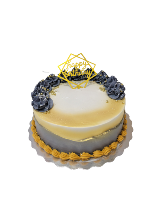 Grey & Golden Cream Cake