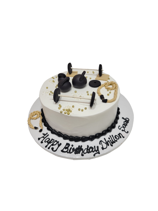Nick Gym Themed Cream Cake