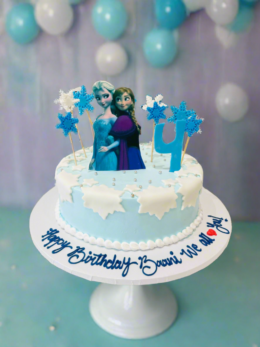 Baani Frozen Snowflake Cream Cake