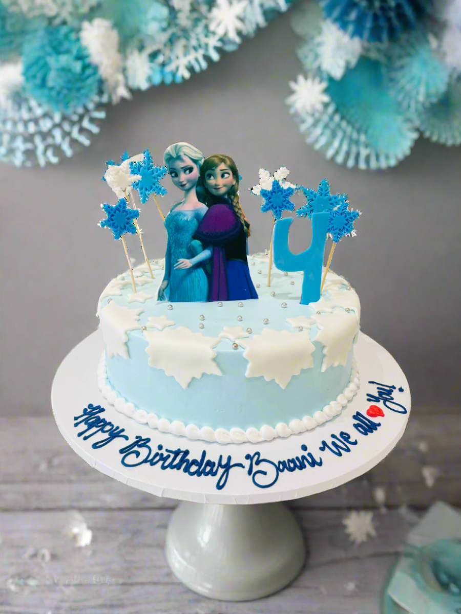 Baani Frozen Snowflake Cream Cake