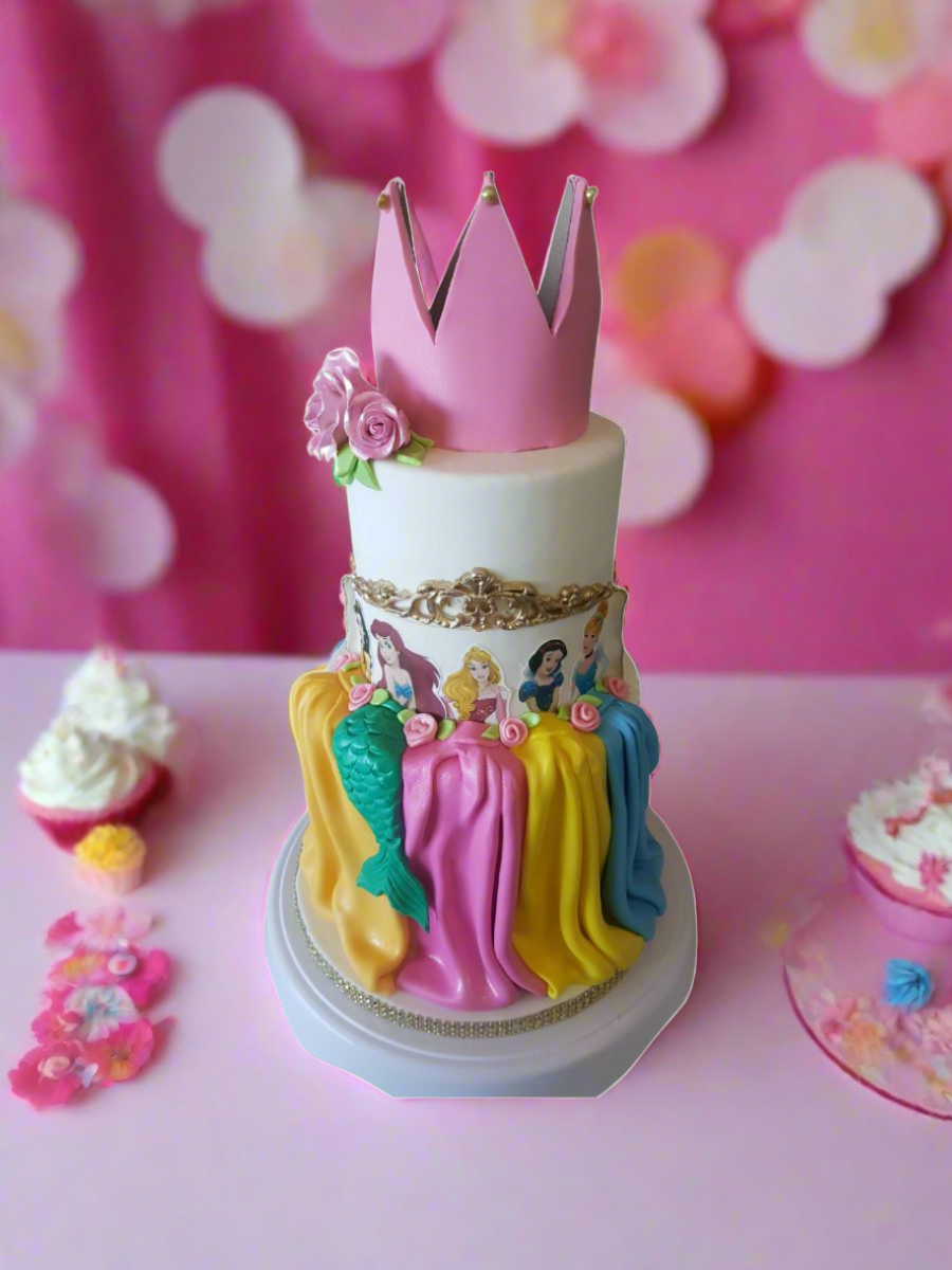 Princess Crown Fondant Cake