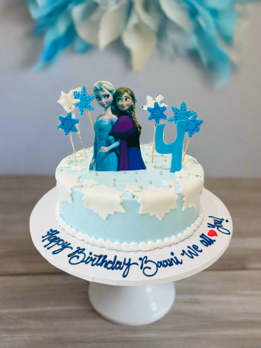 Baani Frozen Snowflake Cream Cake
