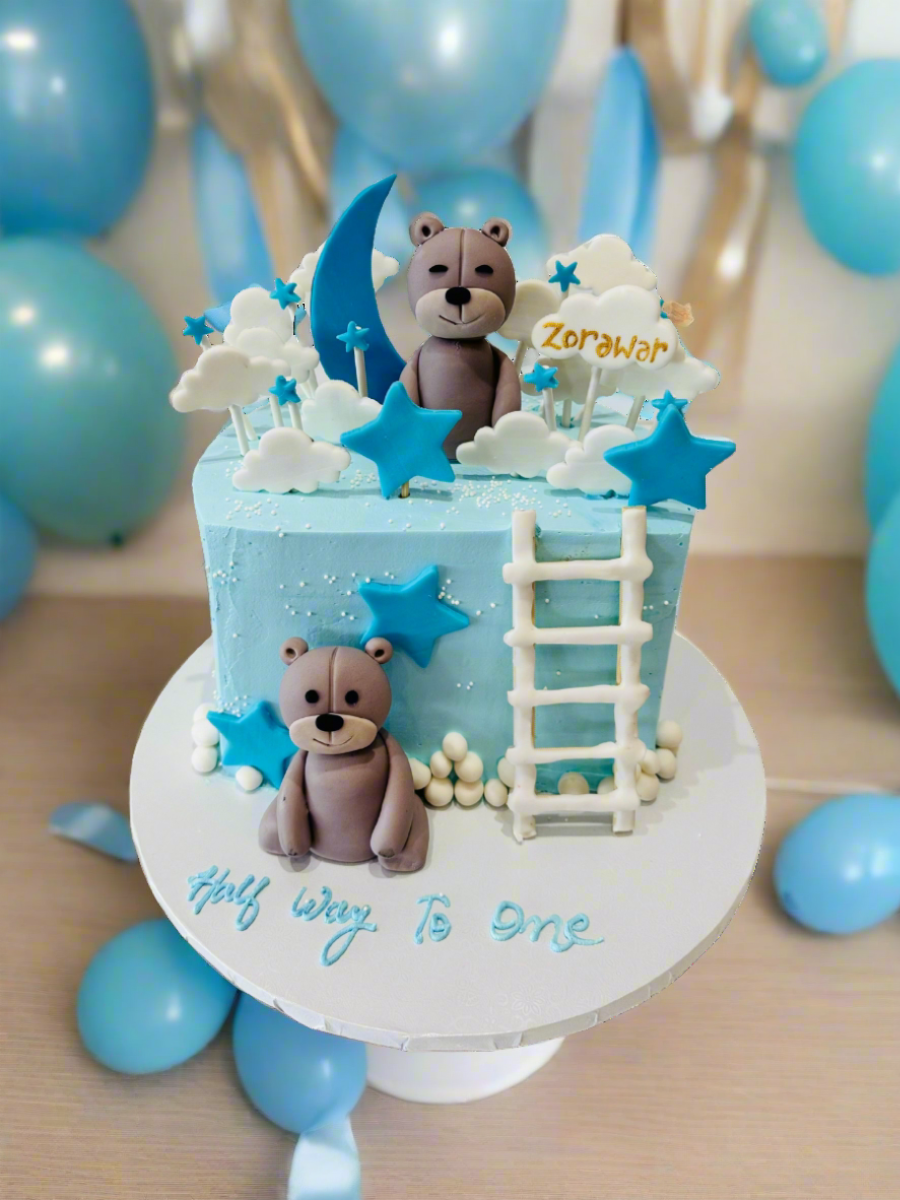 Zorawar Teddy Half Birthday Cake