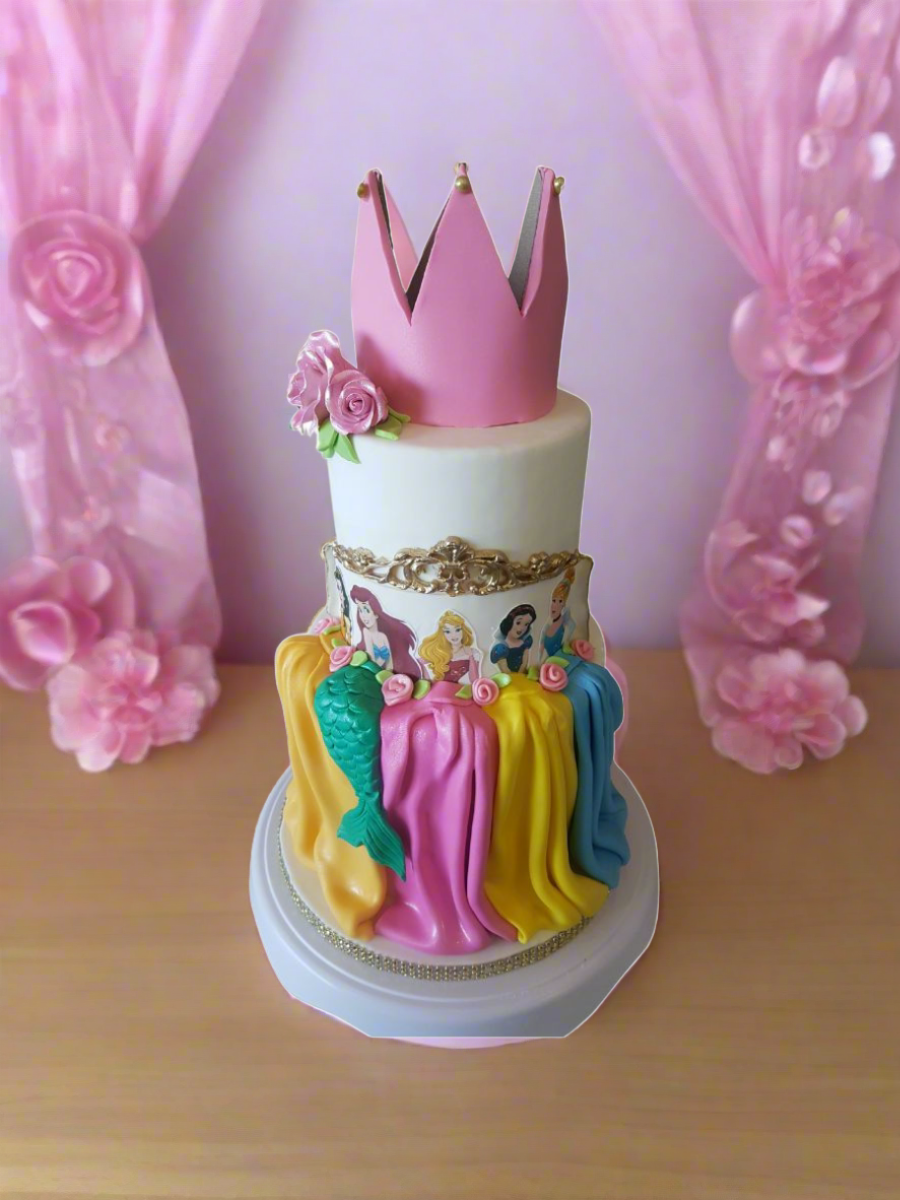 Princess Crown Fondant Cake
