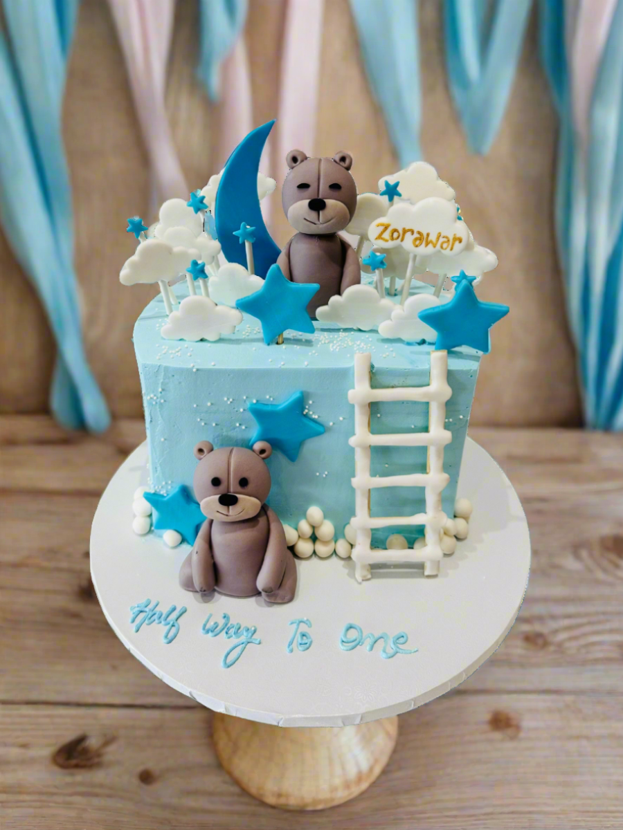 Zorawar Teddy Half Birthday Cake