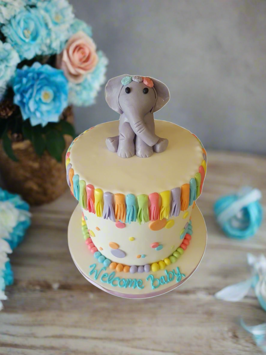 Elephant Baby Shower Cake