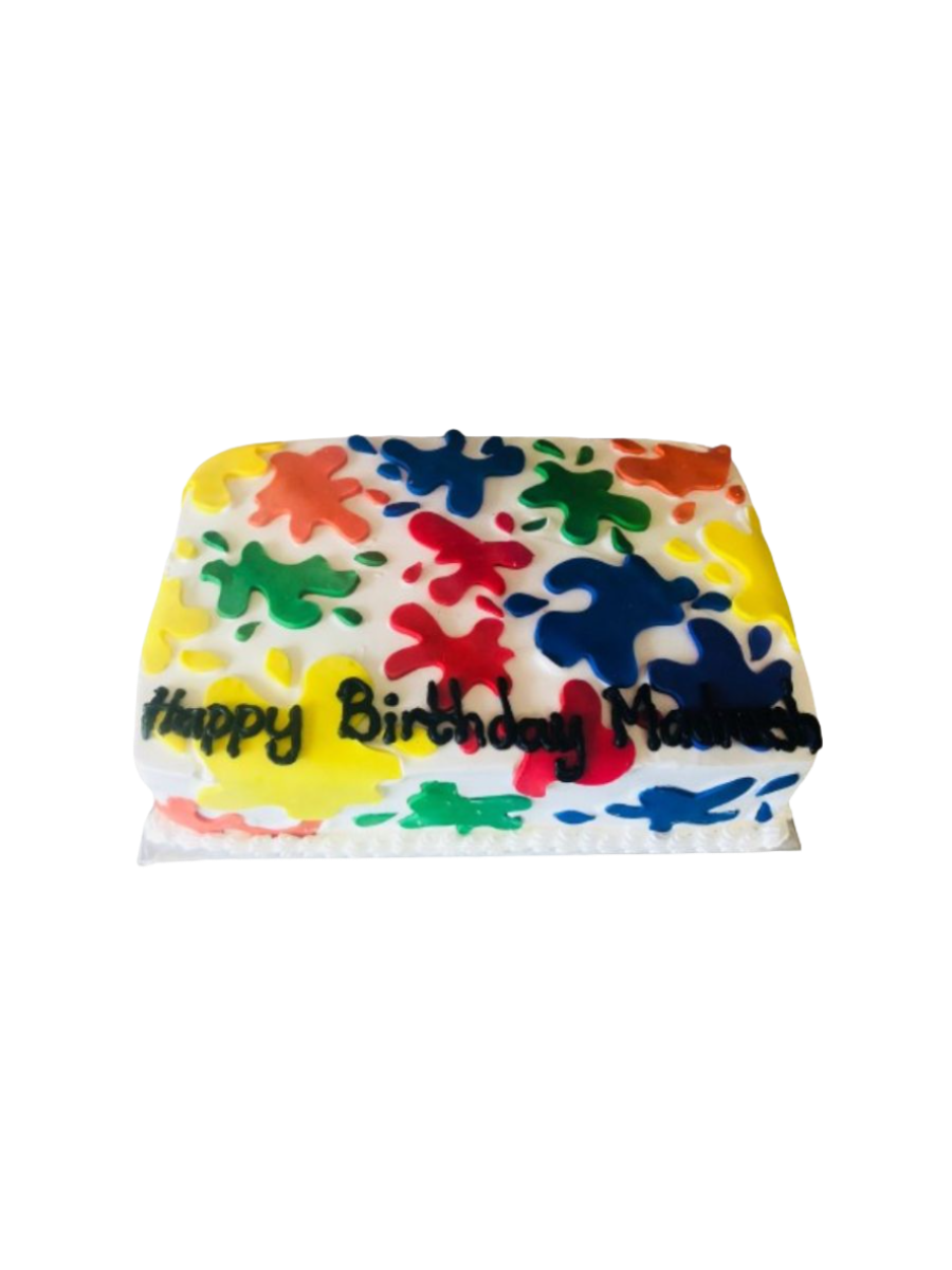 Paint Splash Birthday Cake