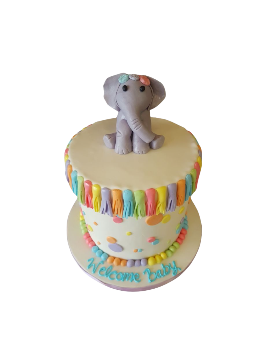 Elephant Baby Shower Cake
