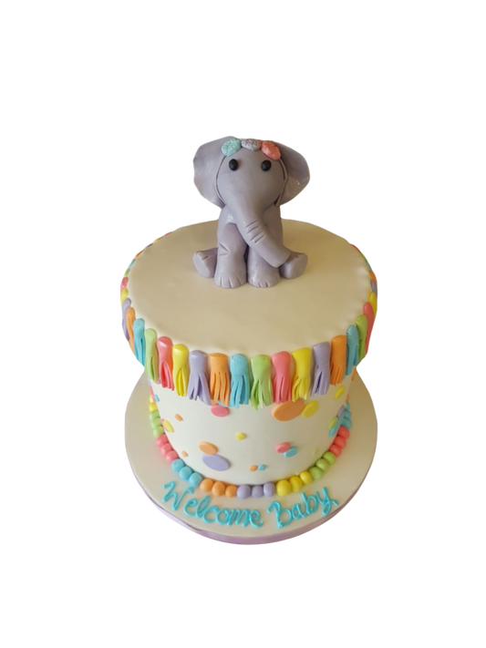 Elephant Baby Shower Cake