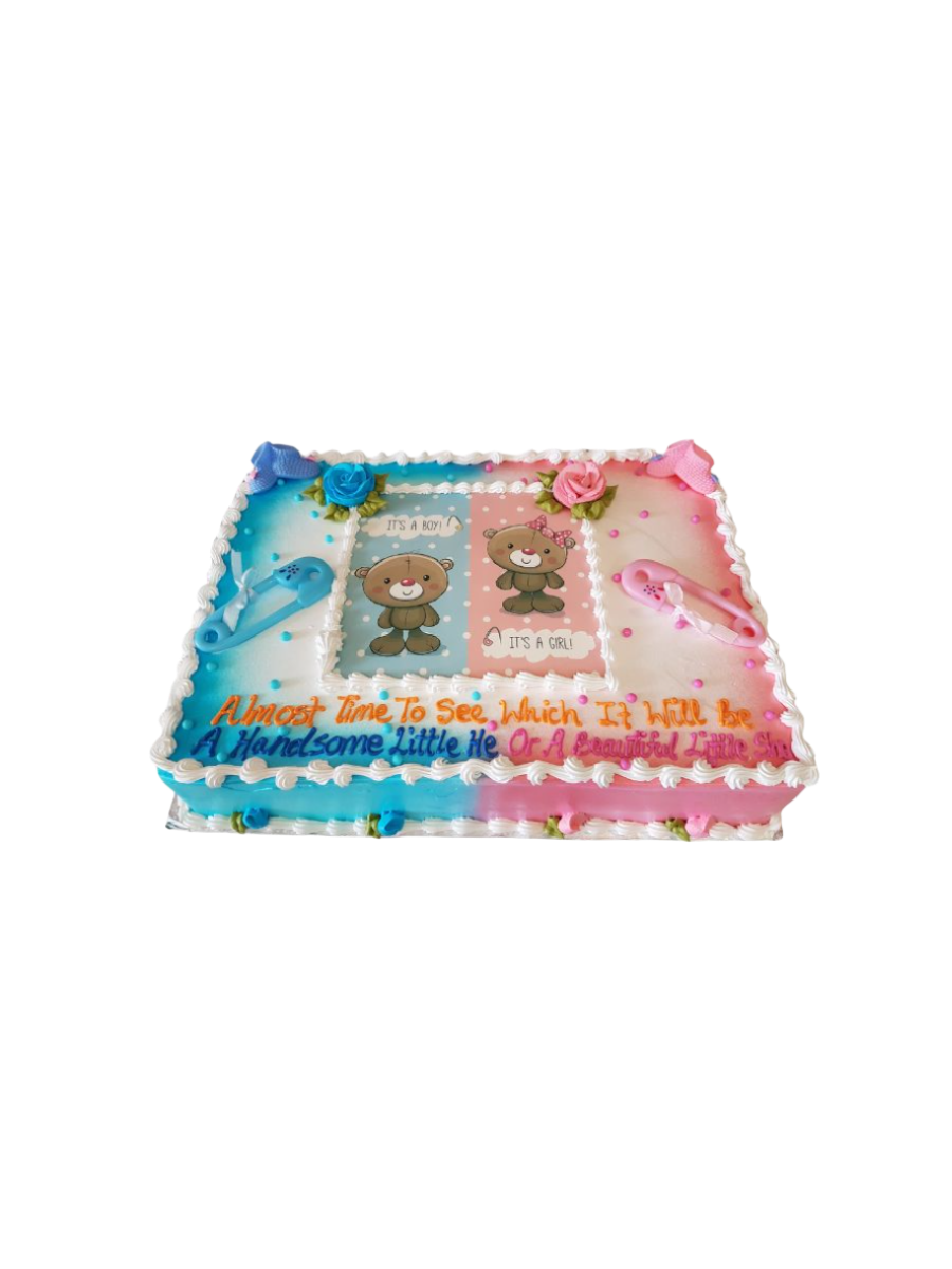 Teddy Baby Shower Cake