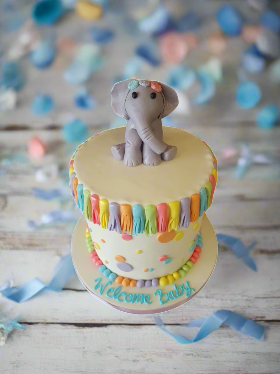Elephant Baby Shower Cake