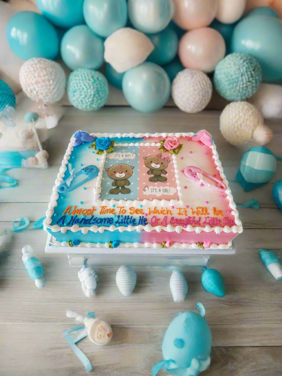 Teddy Baby Shower Cake