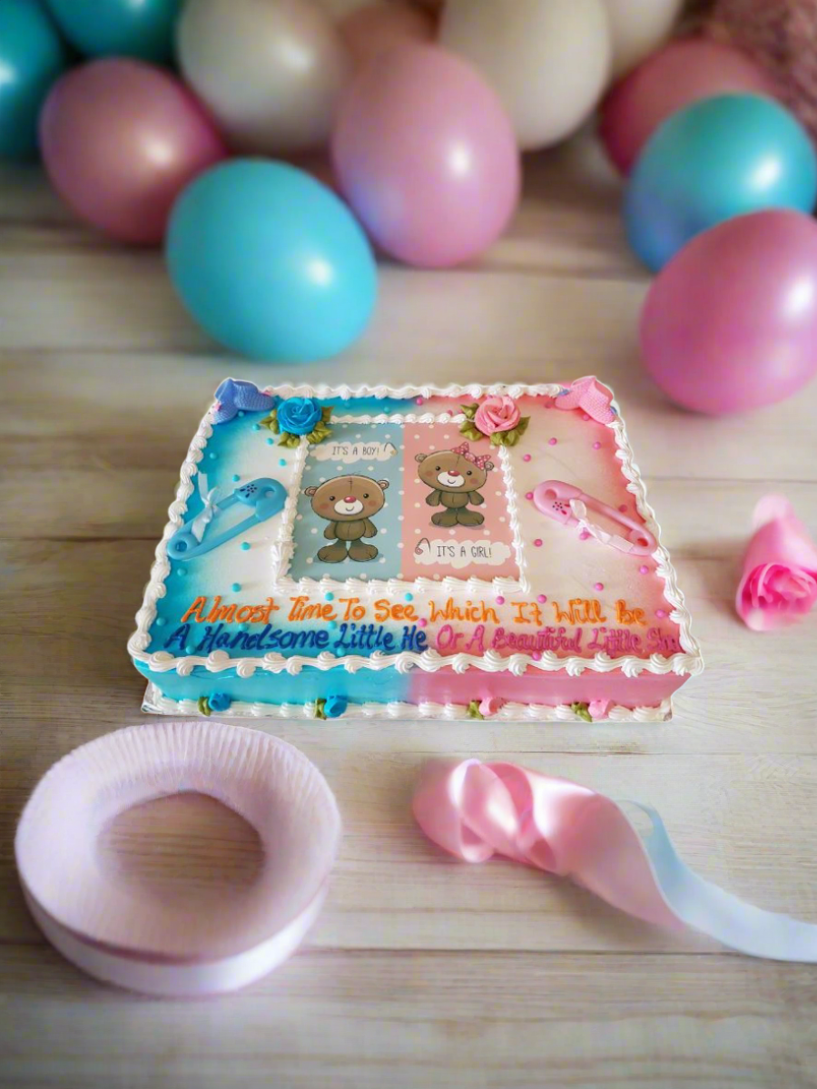Teddy Baby Shower Cake