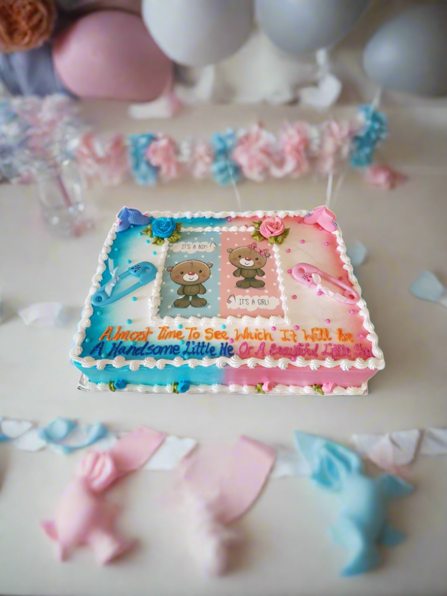 Teddy Baby Shower Cake