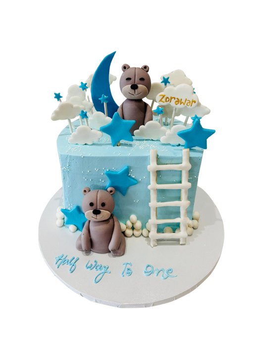 Zorawar Teddy Half Birthday Cake